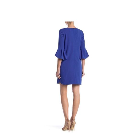 Vince Camuto Women's 4 Tulip Bell Sleeve Mini Dress Royal Blue Cocktail Party - Picture 2 of 9